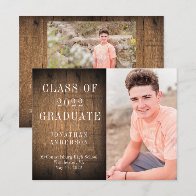 Convite Festa de formatura de Fotografias do Brown Barn Wo (Frente/Verso)