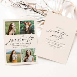 Convite Festa de formatura de Fotografias do Elegant Scrip