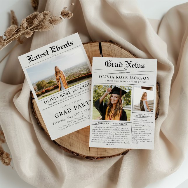 Convite Festa de formatura de Fotografias do Jornal (Criador carregado)