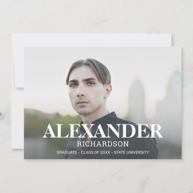 Convite Festa de formatura de Fotografias do Nome do Mod (Frente)