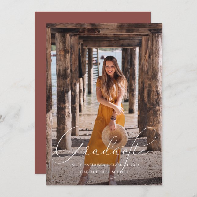 Convite Festa de formatura de Fotografias do Script Burgun (Frente/Verso)