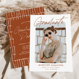 Convite Festa de formatura de Fotografias do Terracotta do