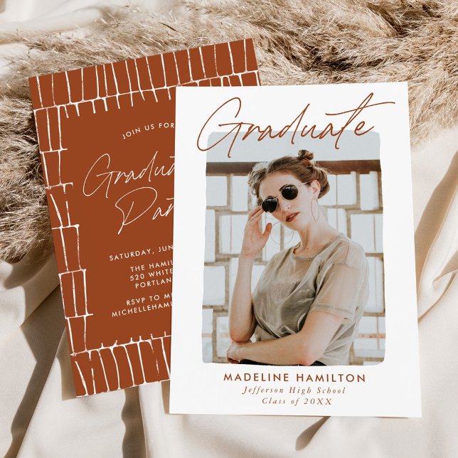 Convite Festa de formatura de Fotografias do Terracotta do (Criador carregado)