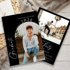 Convite Festa de formatura de Fotografias Minimalista Pret