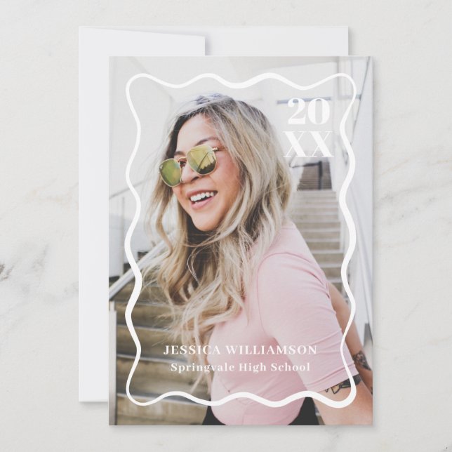 Convite Festa de formatura de Fotografias Mínimas Modernas (Frente)