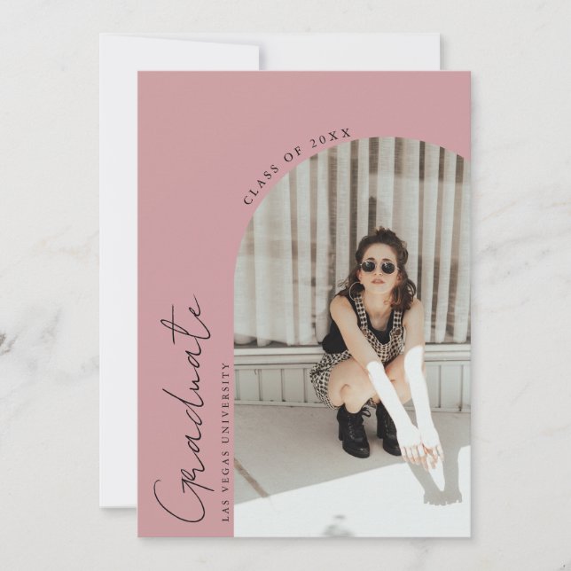 Convite Festa de formatura de Fotografias Moderna Minimali (Frente)