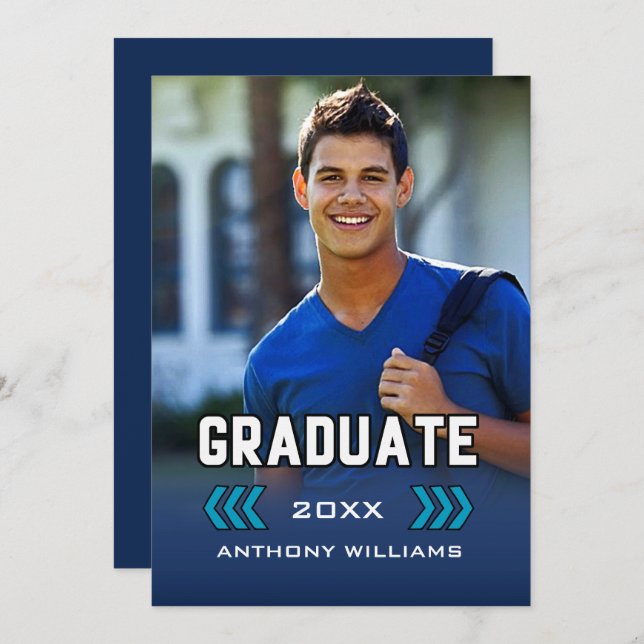 Convite Festa de formatura de Fotografias Personalizada (Frente/Verso)