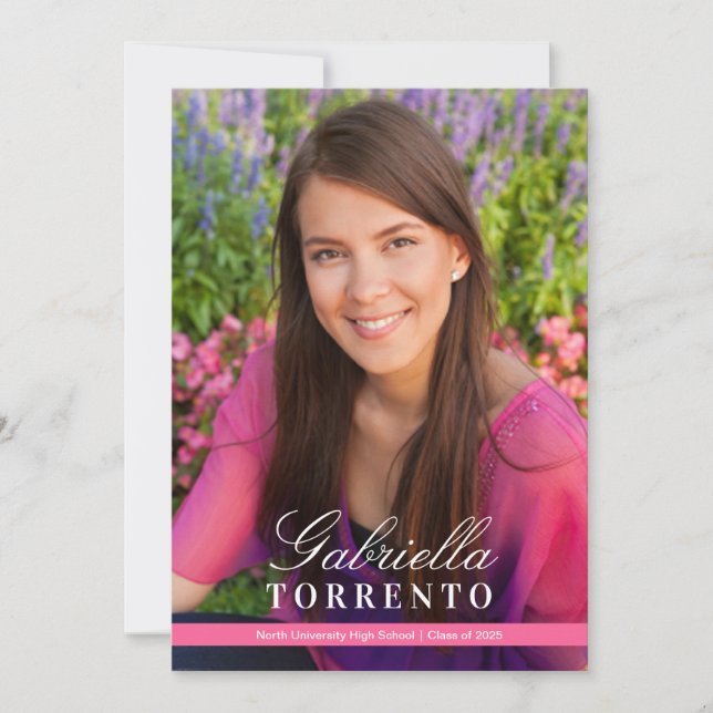 Convite Festa de formatura de Fotografias Personalizadas C (Frente)