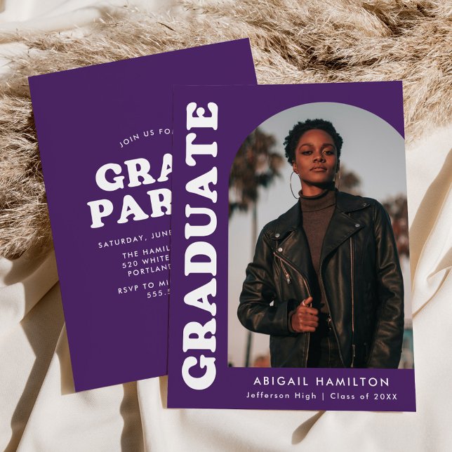 Convite Festa de formatura de Fotografias Roxas da Arca de (Criador carregado)