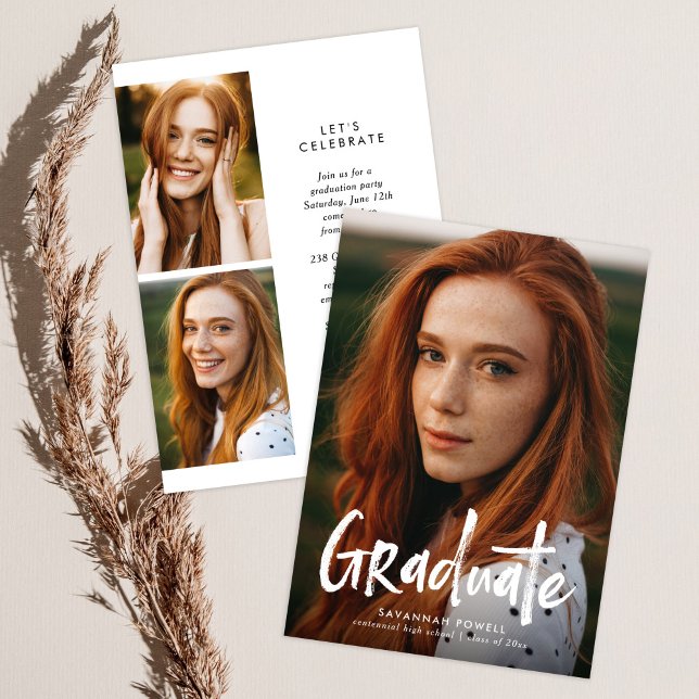 Convite Festa de formatura de Fotografias Simples 3 com Le (Criador carregado)