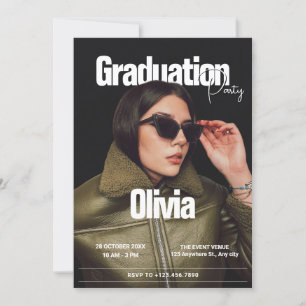 Convite Festa de formatura de fotos da revista Fashion cob