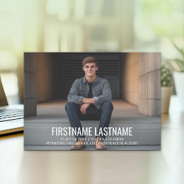 Convite Festa de formatura de fotos do cheio - tipo mínimo