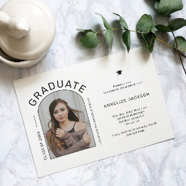 Convite Festa de formatura de fotos elegante minimalista