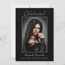 Festa de formatura de fotos em preto e branco impr