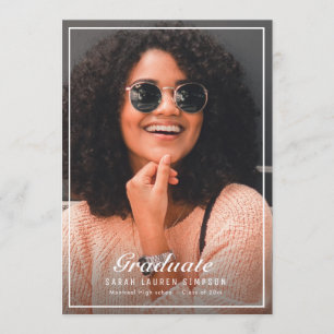 Convite Festa de formatura de fotos frente e verso moldada