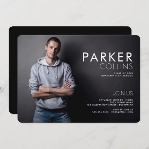 Convite Festa de formatura de Fotos Moderna do Clean Lines