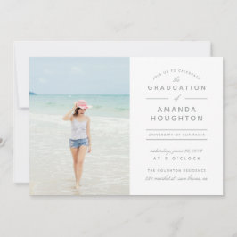 Convite Festa de formatura de Fotos Moderna Minimalista