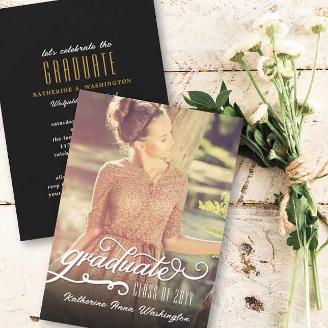 Convite Festa de Formatura de Graduado em Roteiro Romântic (Criador carregado)