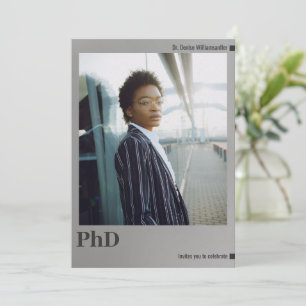Convite Festa de formatura de grau PhD da Photo Silver