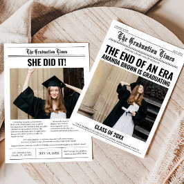 Convite Festa de formatura de jornais de graduação