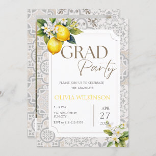 Convite Festa de formatura de limão italiano do Beige Medi