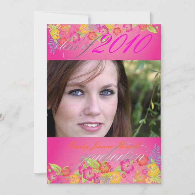 Convite Festa de formatura de Luau (Frente)