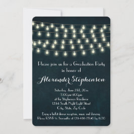 Convite Festa de formatura de Luzes Russas Vintage