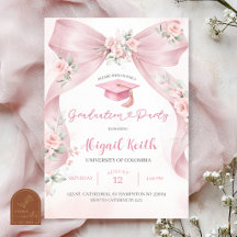 Festa de Formatura de Menina Coquete com Laço Rosa