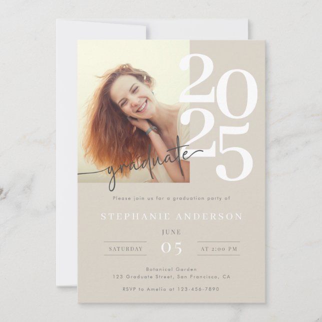 Convite Festa de formatura de Script de Fotografia Simples (Frente)