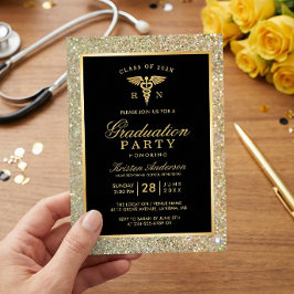 Convite Festa de formatura de Símbolo de Enfermeiro Médico