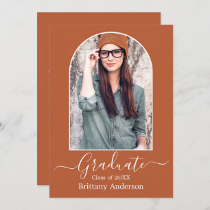 Convite Festa de formatura de Terracotta de Arch Moderno