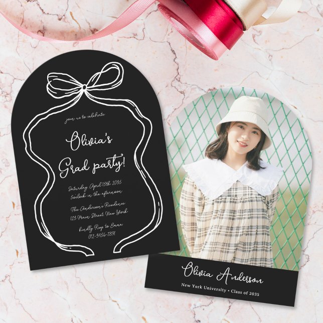 Convite Festa de formatura de trava de fotos com Arco dese (Criador carregado)