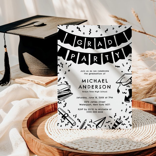 Convite Festa de Formatura Divertida (Criador carregado)