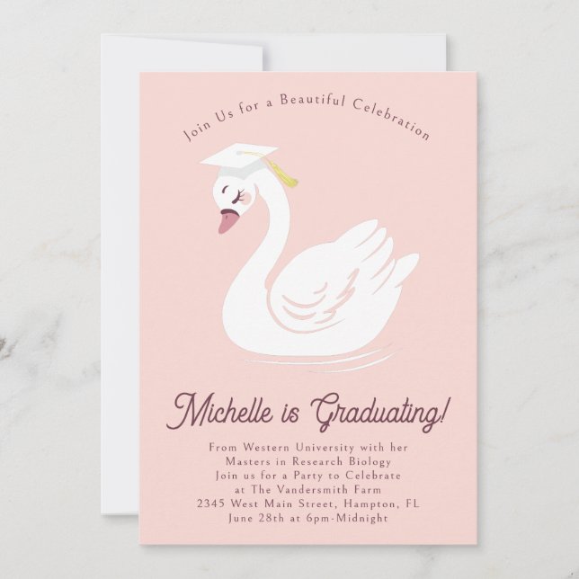 Convite Festa de formatura do Cisne (Frente)