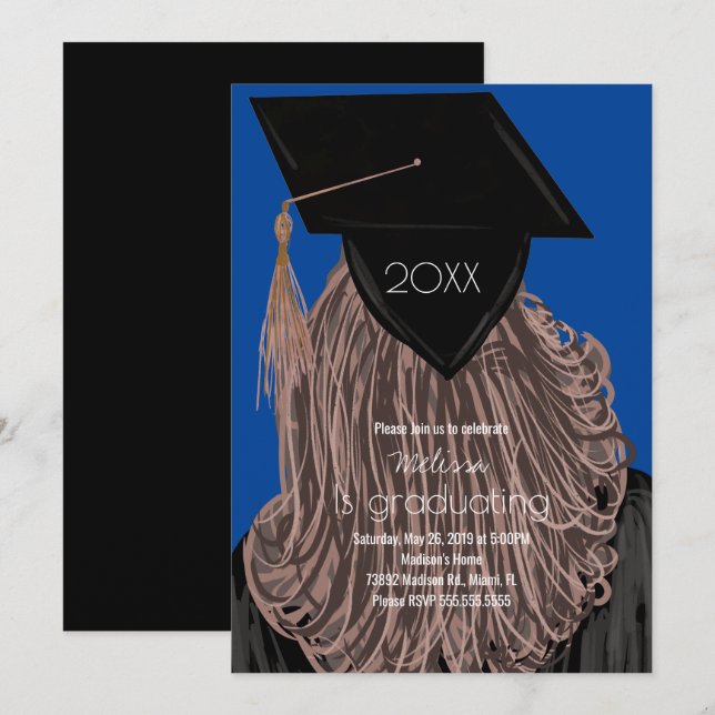 Convite Festa de Formatura do Ensino Médio Faculdade Invi (Frente/Verso)