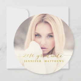 Convite Festa de formatura do Faux Gold Foil Script 2016