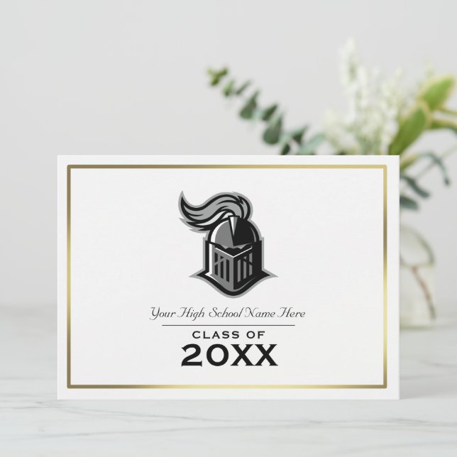 Convite Festa de formatura do Mascote Escolar (Em pé/Frente)