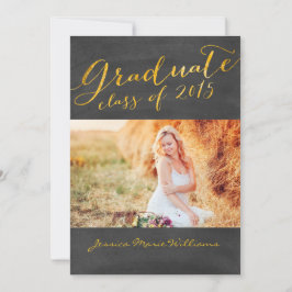 Convite Festa de formatura do quadro | Folha de Ouro