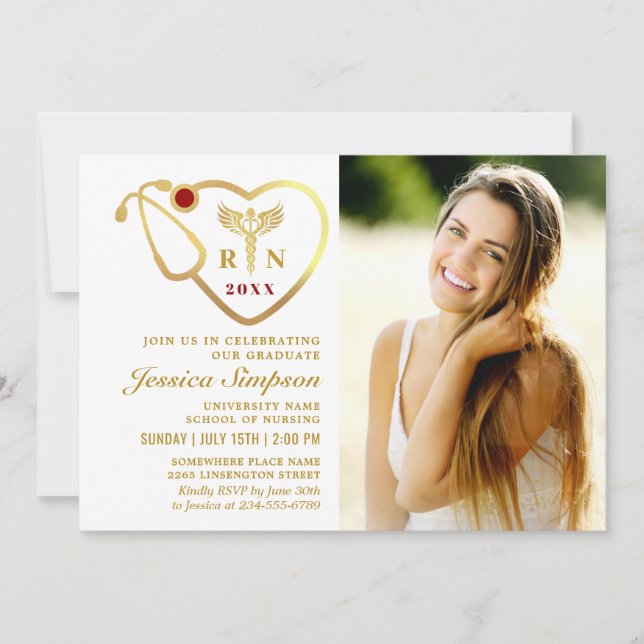 Convite Festa de formatura Dourada da Escola Branca Modern (Frente)