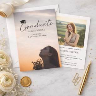 Convite Festa de Formatura Elegante com Fotos