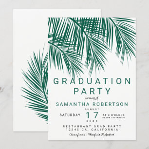 Convite Festa de formatura elegante da palmeira moderna