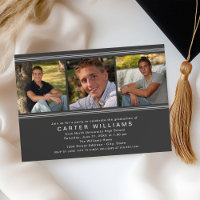 Festa de Formatura em Charcoal Gray Elegante