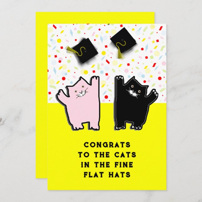 Convite Festa de formatura engraçada (Frente/Verso)