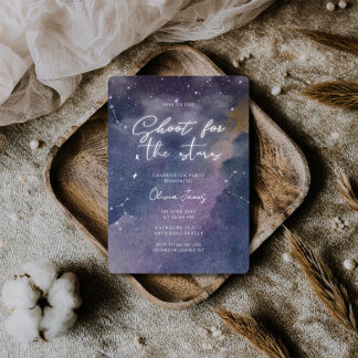 Convite Festa de formatura engraçada, mire as estrelas 