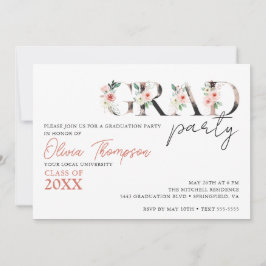 Convite Festa de formatura Floral da FESTA FORMANDO