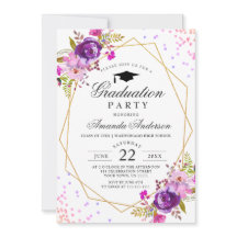 Festa de formatura Floral Moderna de Cor da Água P