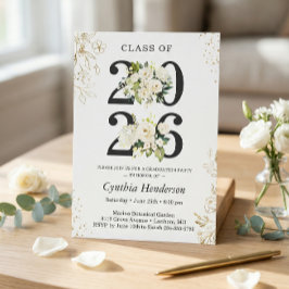 Convite Festa de Formatura Floral Verde da Turma de 2025