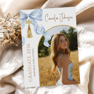 Convite Festa de Formatura Foto Arco Azul Coquete 2026