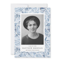 Festa de formatura Geométrica Azul de Indigo