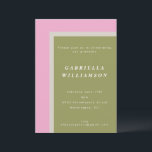 Convite Festa de formatura Geométrica Rosa e Sage<br><div class="desc">Convite de Festa de formatura Personalizada Geométrica Rosa e Sage</div>